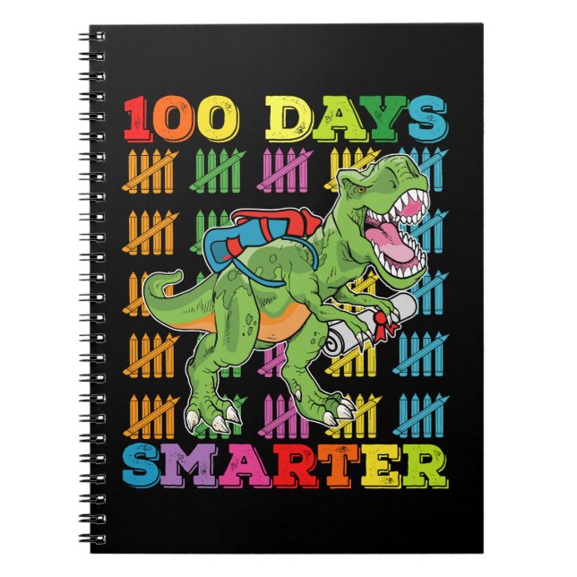 Carnet T Rex Dinosaure 100 Jours Plus Intelligent École 1 (Devant)