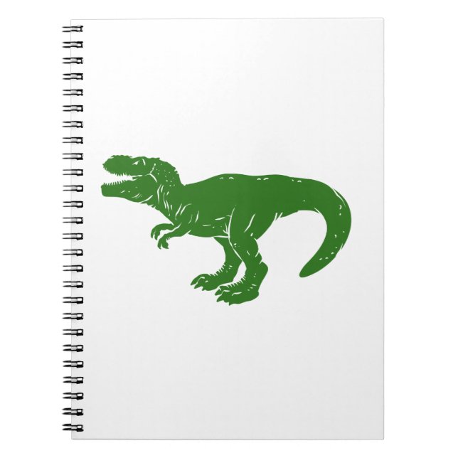 Carnet T rex dinosaure - Choisissez la couleur arrière -  (Devant)