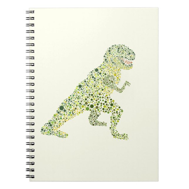 Carnet T-REX Dinosaure En Points (Devant)