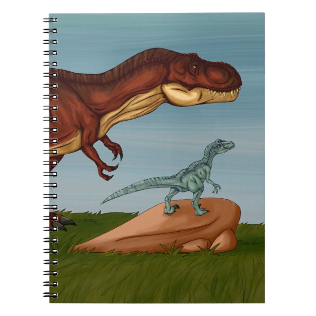 Carnet T-Rex et Velociraptor (Devant)