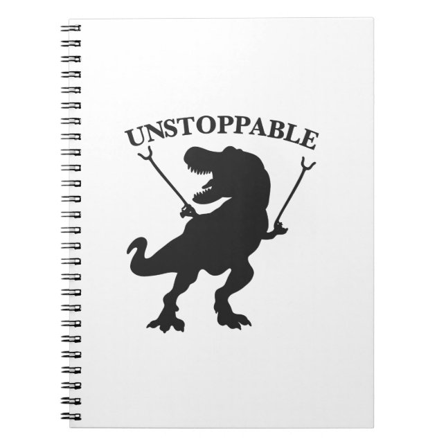 Carnet T-rex non stoppable - Choisir la couleur arrière - (Devant)
