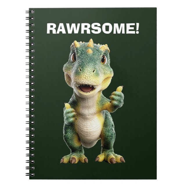 Carnet T Rex Pouce en l'air (Devant)