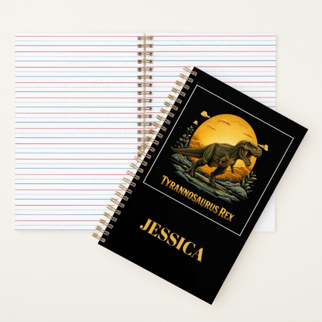 Carnet T-Rex sous la Lune Préhistorique (À l'intérieur)