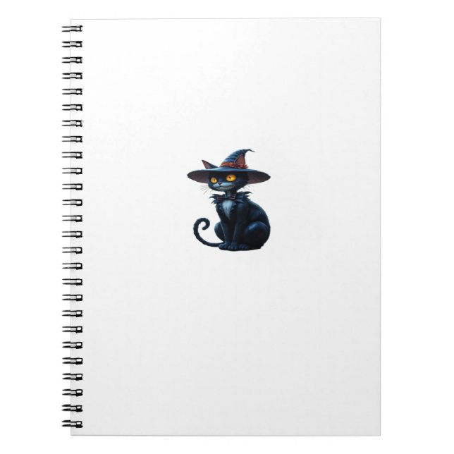 Carnet T-Shir Classique Scène de Chat Halloween Sorcière  (Devant)
