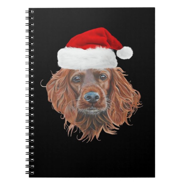 Carnet T-Shirt Classique Christmas Irish Setter (Devant)