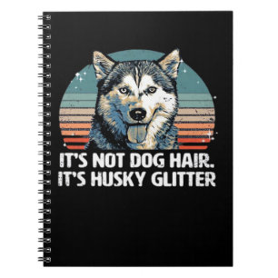 Carnet T-shirt classique pailleté chien husky sibérien dr