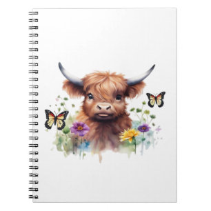 Carnet T-shirt classique pour bébé vache de la Highland L