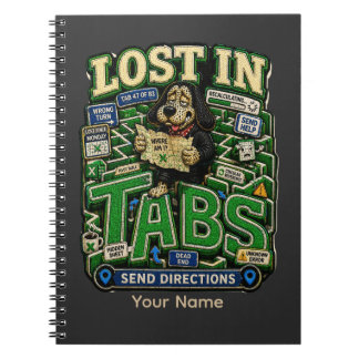 Carnet T-shirt de bureau drôle personnalisé Perdu dans le