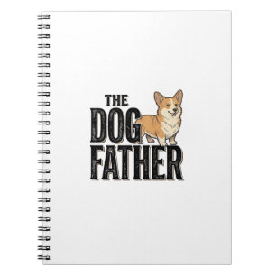 Carnet T-Shirt De gravure vintage Dogfather Corgi drôle