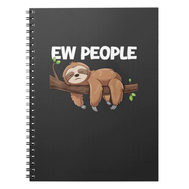Carnet T-shirt de sloth Ew People (Devant)