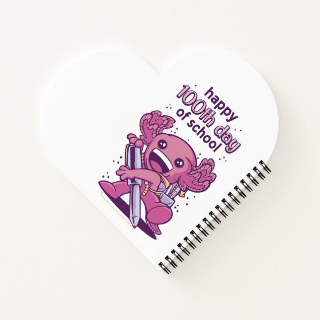 Carnet T-Shirt d'invitation pour les 100 jours d'école (Dos)