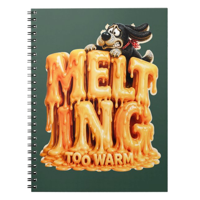 Carnet T-shirt drôle de fonte trop chaud (Devant)