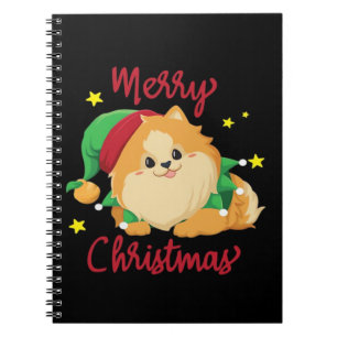 Carnet T-shirt essentiel Pomeranian Noël Joyeux Noël