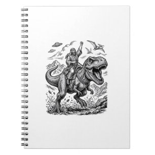 Carnet T-shirt graphique à motif de cavalier dinosaure gr