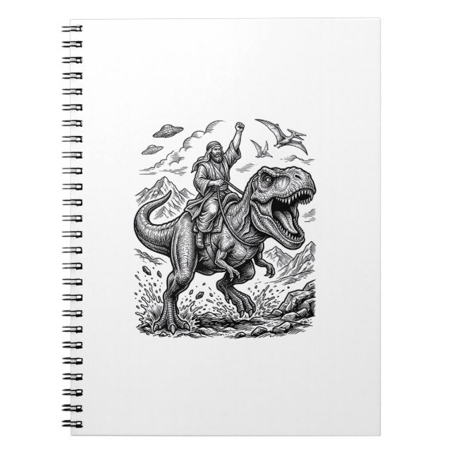 Carnet T-shirt graphique à motif de cavalier dinosaure gr (Devant)