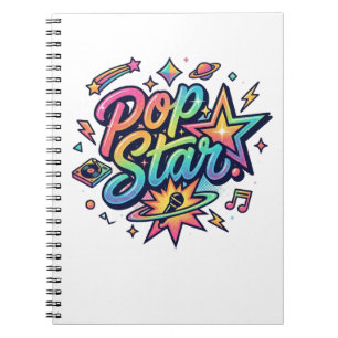 Carnet T-Shirt Graphique Drôle de Popcorn de Pop Star