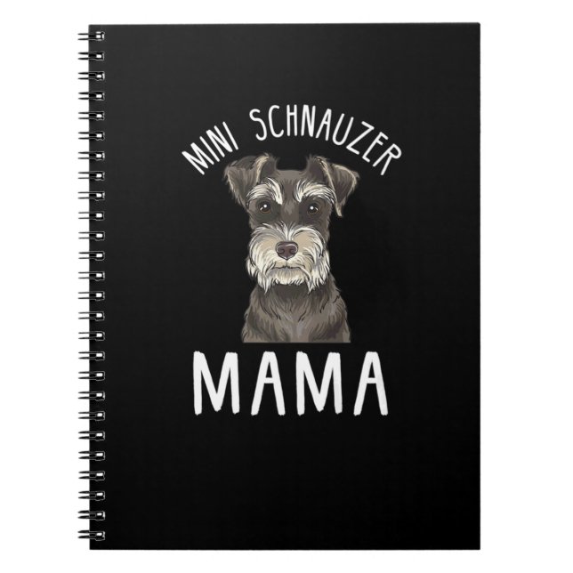 Carnet T-shirt maman Schnauzer | Mini Schnauzer maman (Devant)