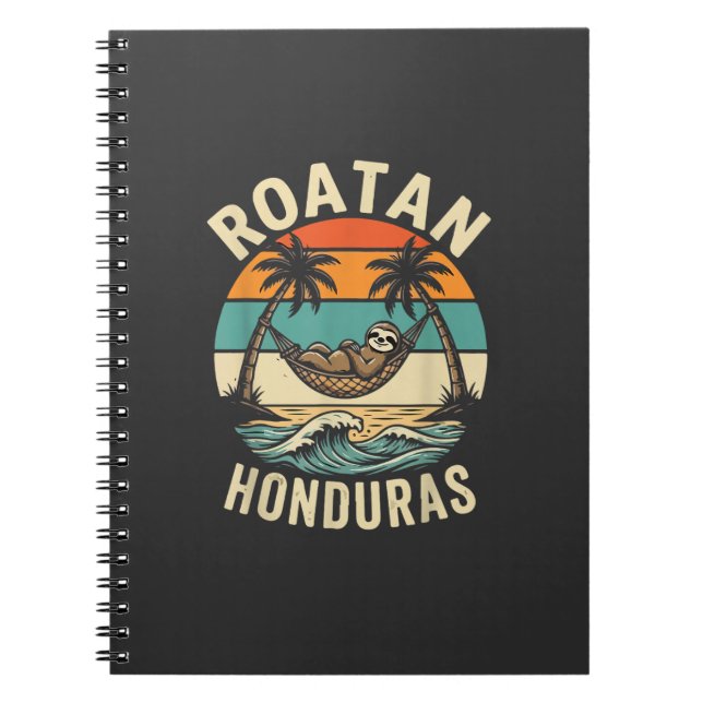 Carnet T-Shirt Paresseux Roatan Honduras (Devant)