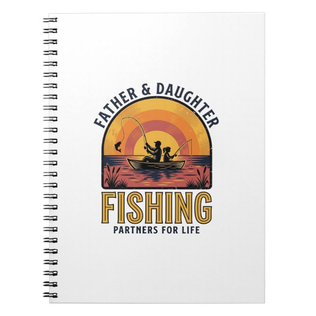 Carnet T-shirt père fille partenaires de pêche pour la vi (Devant)