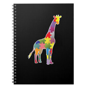 Carnet T-shirt Sensibilisation sur l'autisme Giraffe Joye