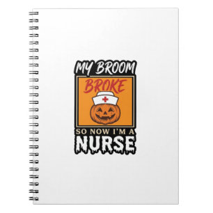 Carnet T-shirt vintage infirmière Halloween citrouille ba