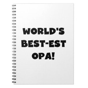 Carnet T-shirts et cadeaux du meilleur opa Black Text au 