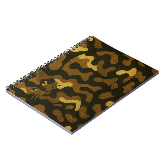 Carnet Tabby Cat Camouflage Art (Côté gauche)