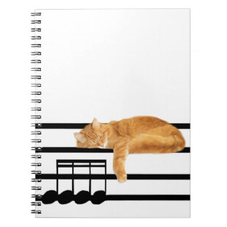 Carnet Tabby de musique kitty cat