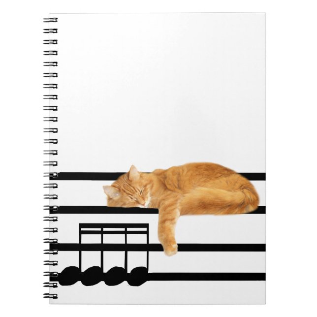Carnet Tabby de musique kitty cat (Devant)