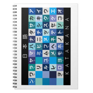 Carnet Table Katakana japonaise