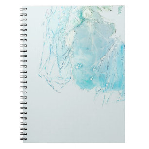 Carnet Tableau abstrait bleu et blanc