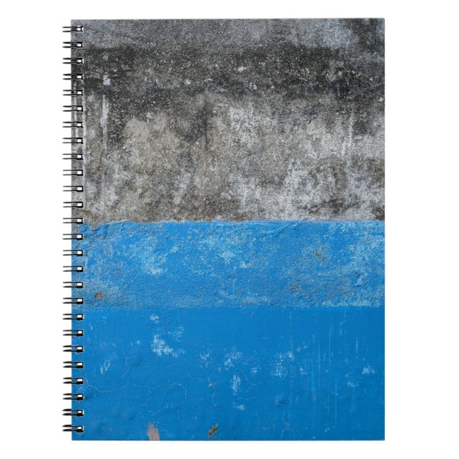 Carnet Tableau abstrait bleu et blanc (Devant)