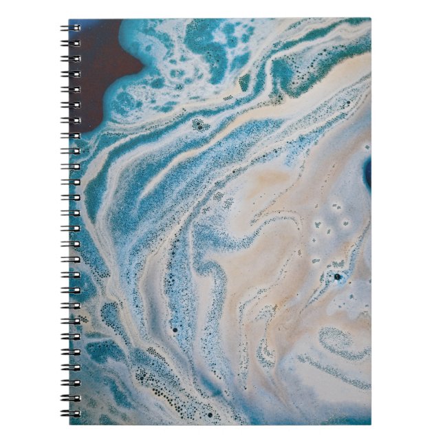 Carnet Tableau abstrait bleu et blanc (Devant)
