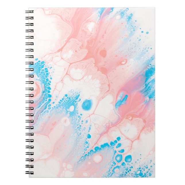Carnet Tableau abstrait bleu et blanc (Devant)