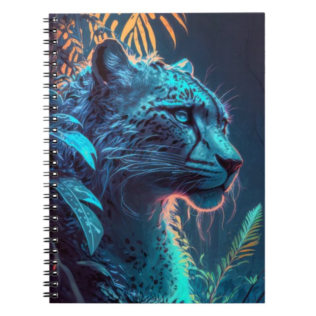 Carnet Tableau animal léopard Faune à l'extérieur (Devant)