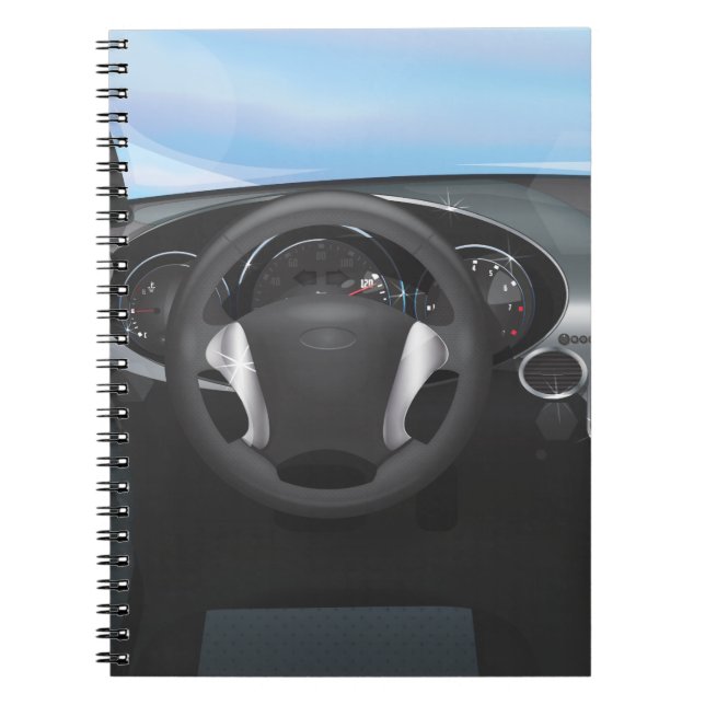 Carnet Tableau de bord de voiture de sport (Devant)