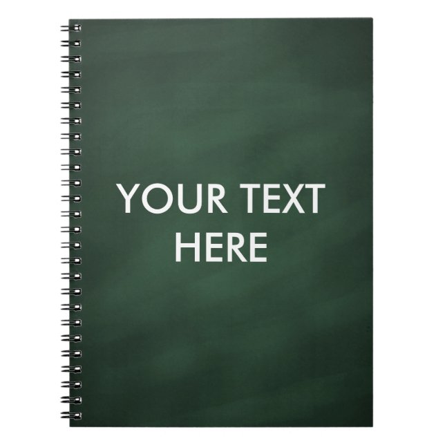 Carnet Tableau de bord vert monographique personnalisé (Devant)