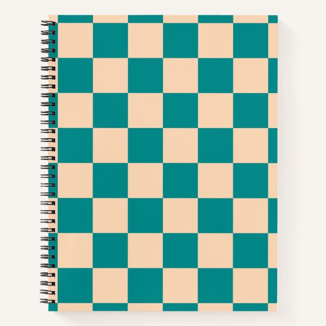 Carnet Tableau de contrôle Cyan foncé et Poche molle (Devant)