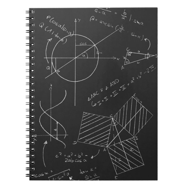 Carnet Tableau noir de maths (Devant)