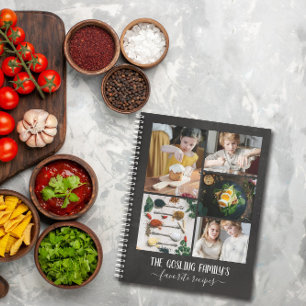Carnet Tableau noir Photo Collage Recettes de la famille