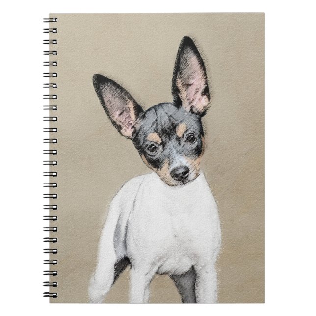 Carnet Tableau Rat Terrier - Cute Original Chien Art (Devant)