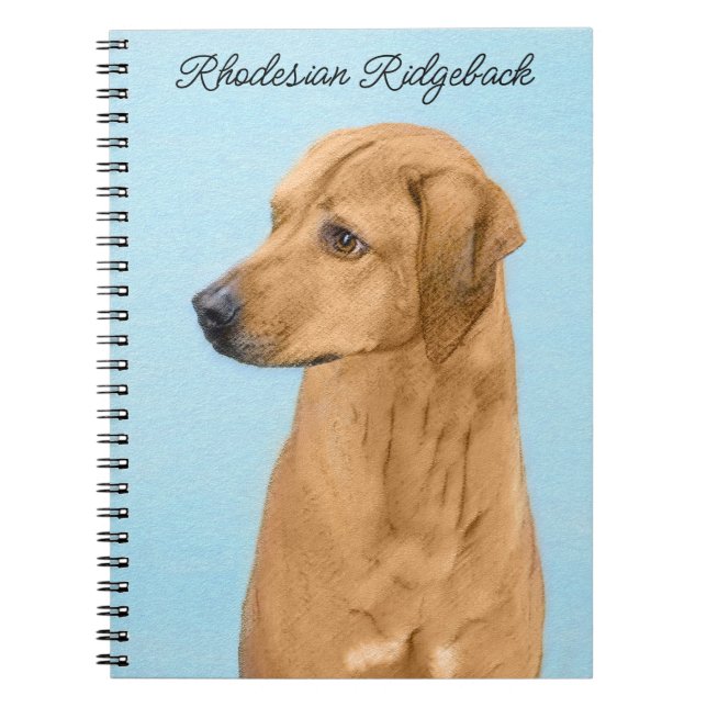 Carnet Tableau Rhodesian Ridgeback - Art Chien original (Devant)