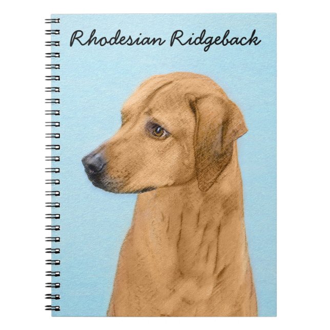 Carnet Tableau Rhodesian Ridgeback - Art Chien original (Devant)