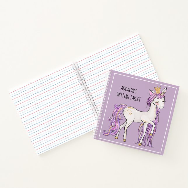 Carnet Tablette d'écriture Petite Couronne de Licorne Bla (Intérieur)
