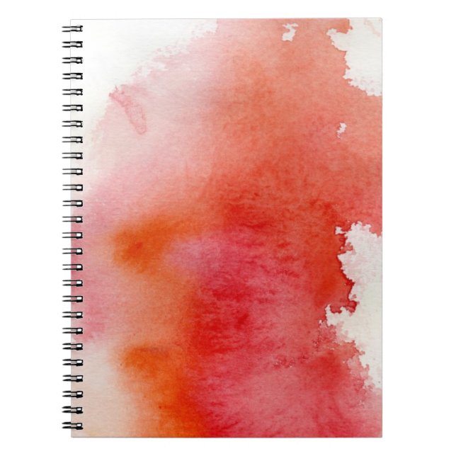 Carnet Tache rouge, peint à la main abstrait d'aquarelle (Devant)