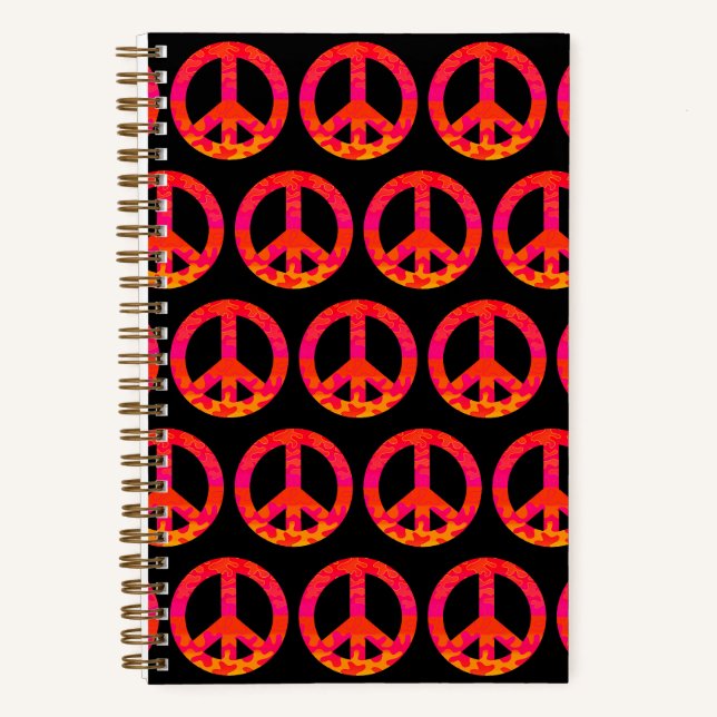 Carnet Taches roses Symbole de la Paix (Recto)