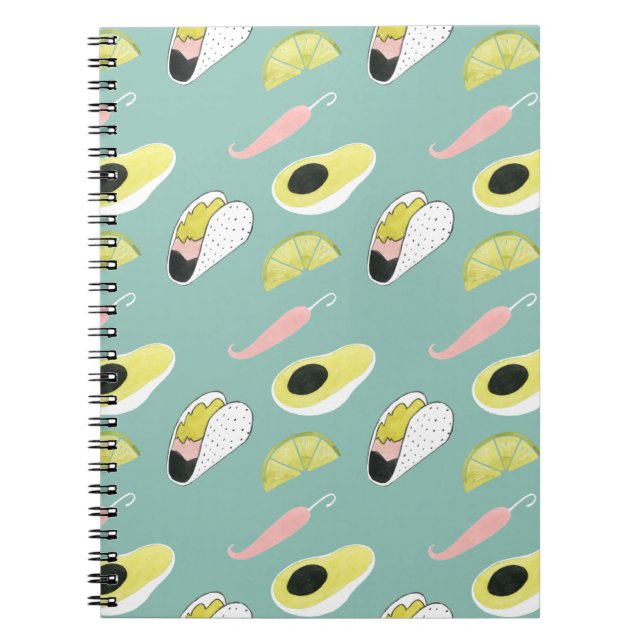 Carnet Taco à propos d'amour | Motif d'élément Taco (Devant)