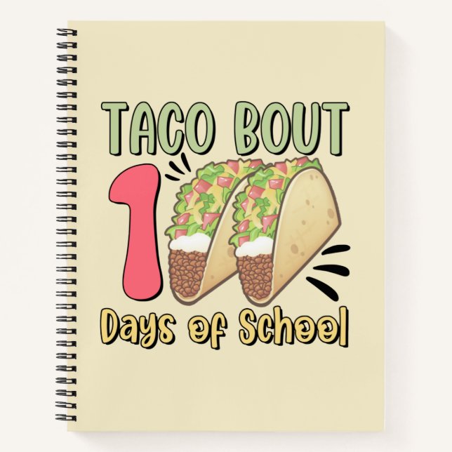 Carnet Taco Bout 100 jours d'école (Devant)