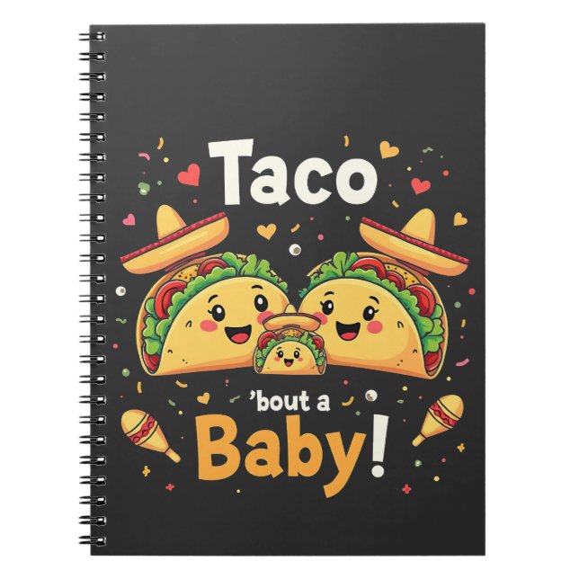 Carnet Taco Bout a Baby Pregnancy Faire-part (Devant)