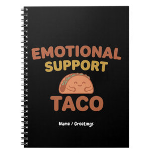 Carnet Taco de Soutien Émotionnel Drôle Rétro Kawaii Conf